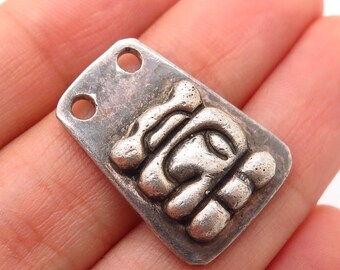 925 Sterling Silver Abstract Design Charm Pendant