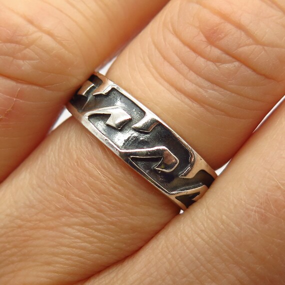 90s silver925×k10 tribal ring TRIBAL CROSS RING – Hard Jewelry™