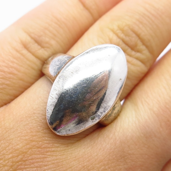 アクセサリー Vintage Silver Oval Dot Grain Ring 925 925 Sterling Silver Vintage Shube Oval Ring Size 5.5 - Etsy