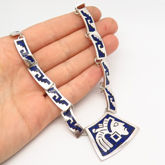 アクセサリー Vintage Mexican Silver Lapis Necklace925 Vintage Mexican Silver Lapis Necklace925