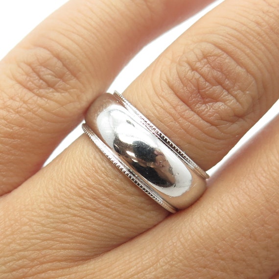 925 Sterling Silver Classic Band Ring Size 6.25 - image 1