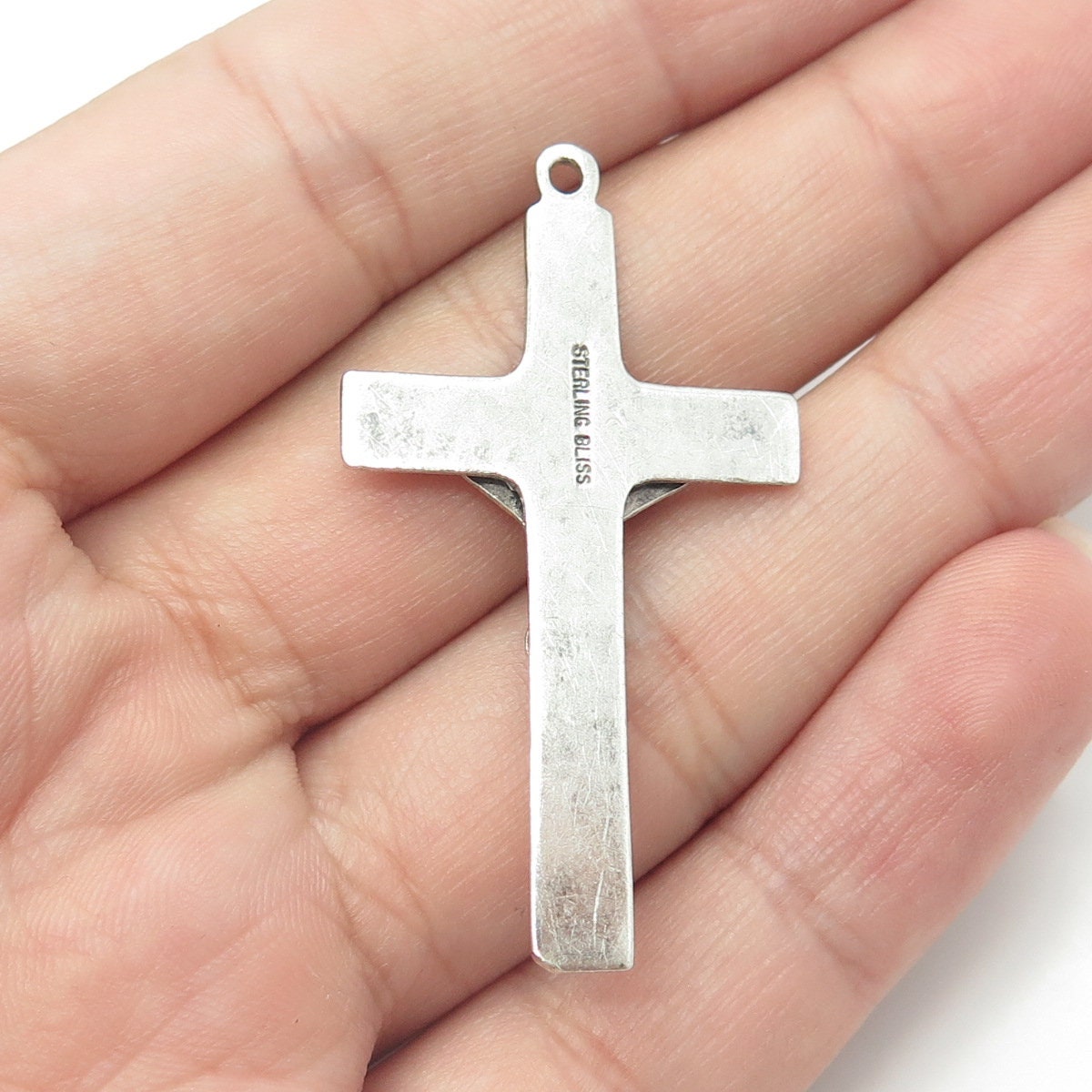 [10] Silver950 / 105g Cross ヴィンテージブレス 925 Sterling Silver Vintage Bliss Mfg Crucifix Cross