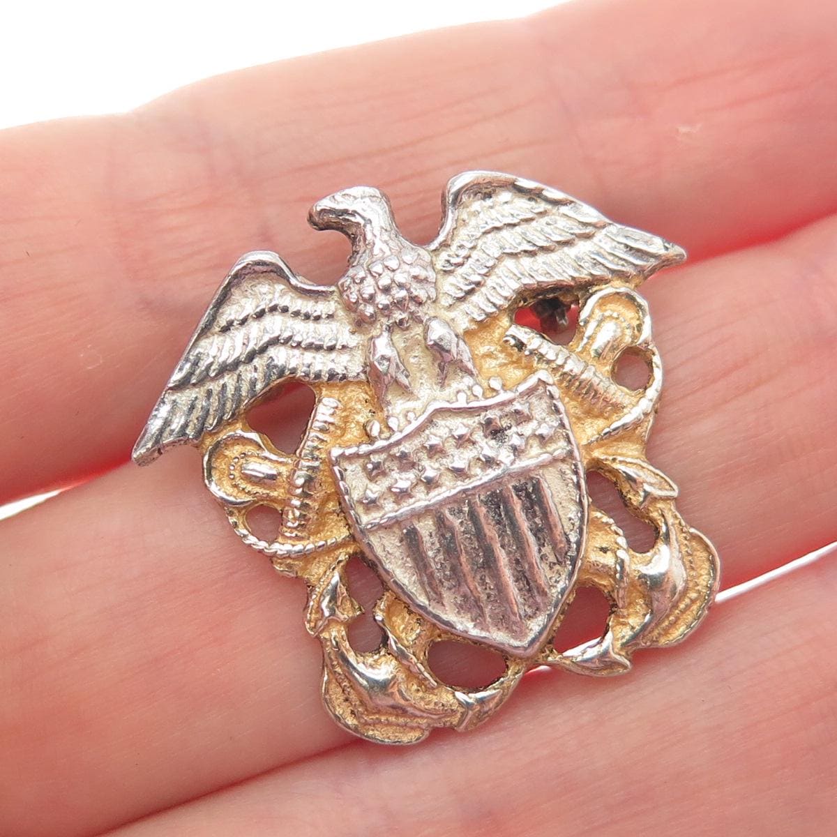 Sterling Us Navy Pin - Etsy