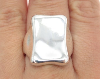 Bague moderniste vintage ROBERT LEE MORRIS en argent sterling 925 taille 9