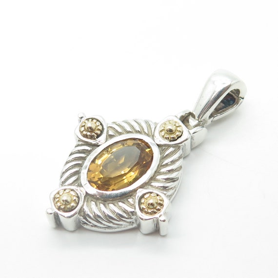 925 Sterling Silver / 18K Gold Vintage Italy Real… - image 5