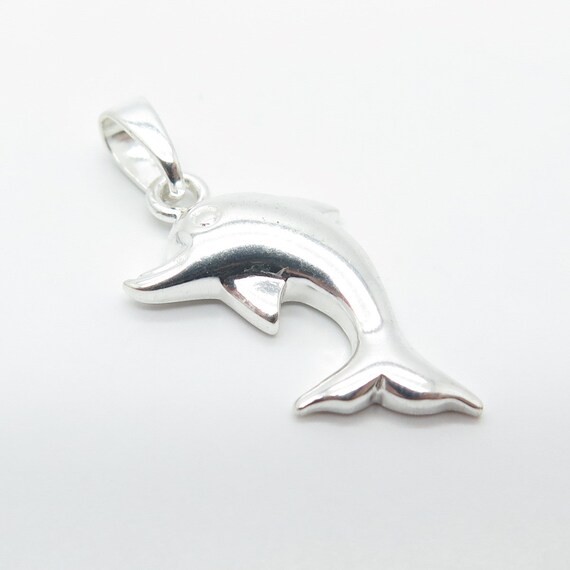 925 Sterling Silver Vintage Friendly Dolphin Char… - image 3