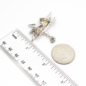 925 Sterling Silver Vintage Jezlaine Angel Pin Brooch image 2