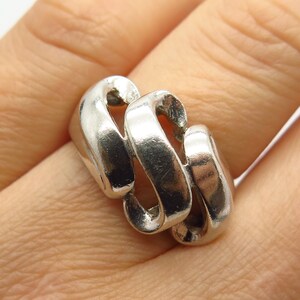 925 Sterling Silver Vintage Swirl Design Ring Size 6.5