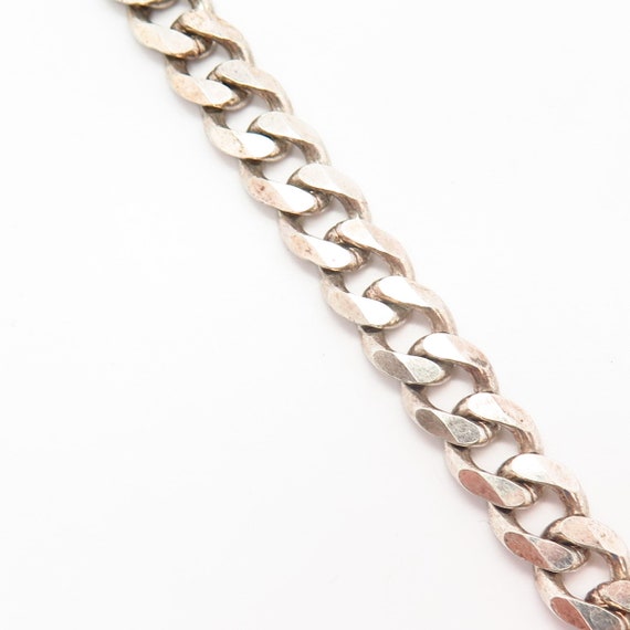 925 Sterling Silver Italy Textured Cuban Link Bra… - image 4