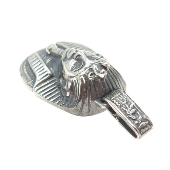 925 Sterling Silver Vintage Egyptian Pharaoh Oxid… - image 7