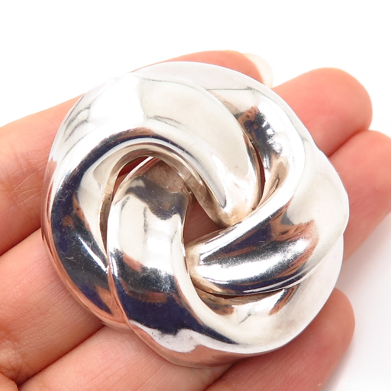 925 Sterling Silver Knot Design Pin Brooch