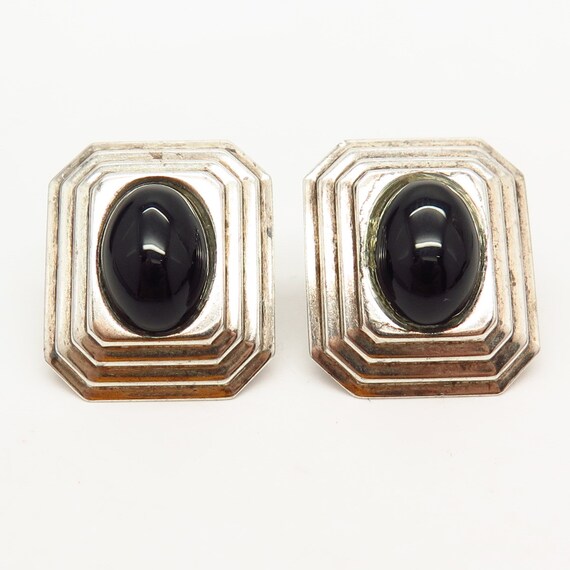 925 Sterling Silver Vintage Real Black Onyx Gemst… - image 3