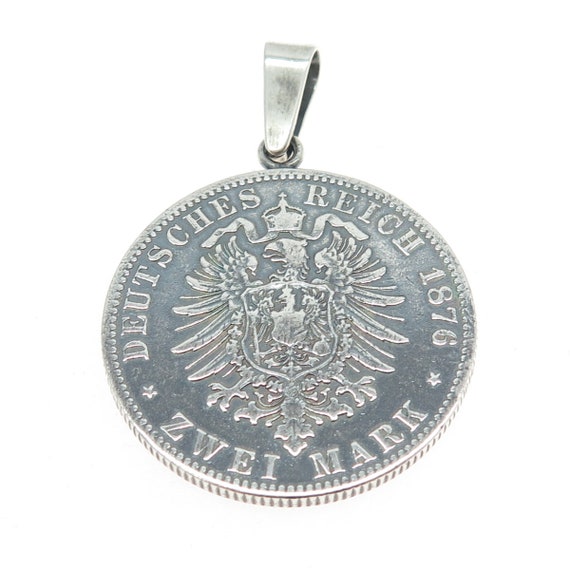 900 Silver Antique 1876 Kingdom of Prussia "2 Mar… - image 5
