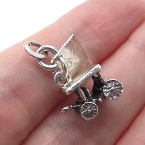 BELL TRADING POST 925 Sterling Vintage Golf Cart Mackinac Island 3D Mini Pendant