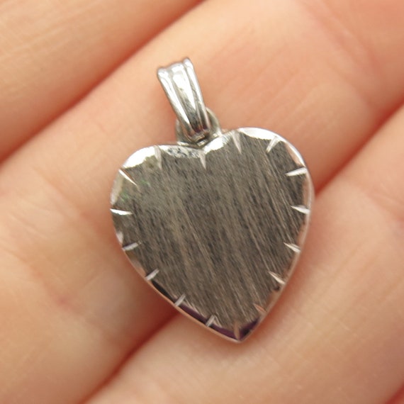 925 Sterling Silver Vintage Lamode Heart Pendant - image 1
