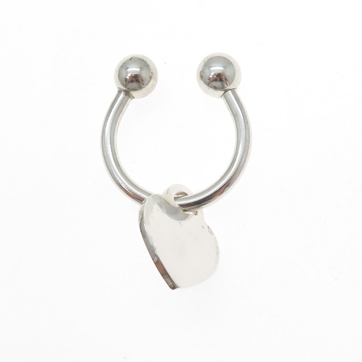 TIFFANY & CO. 925 Sterling Silver Vintage 2001 Heart Tag Screw