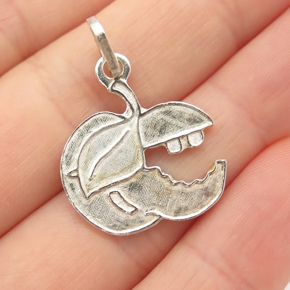 800 Silver Vintage Apple Design Charm Pendant