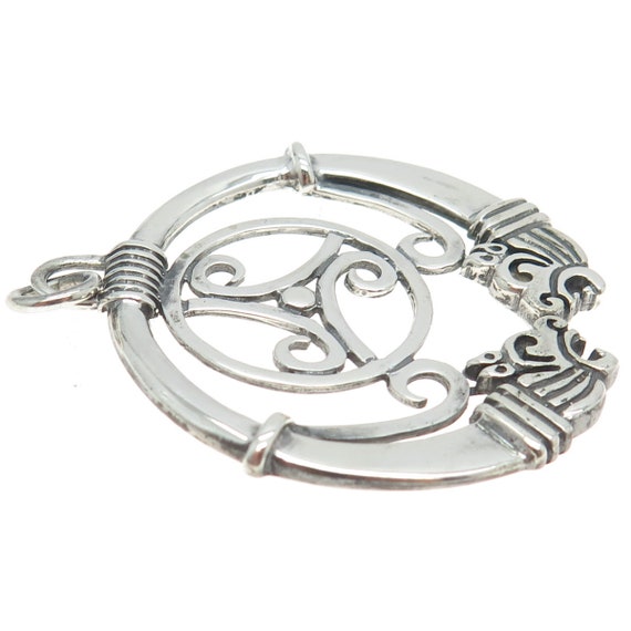 925 Sterling Silver Vintage Irish Claddagh Celtic… - image 5