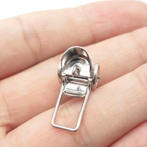 925 Sterling Silver Antique Art Deco Wheeled Cart Moveable 3D Charm Pendant