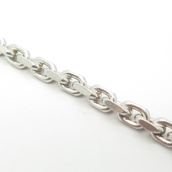 925 Sterling Silver Vintage Flat Edge Link Bracel… - image 3