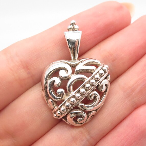 Vintage mexican silver heart necklace