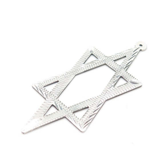 925 Sterling Silver Vintage Star of David Judaica… - image 5