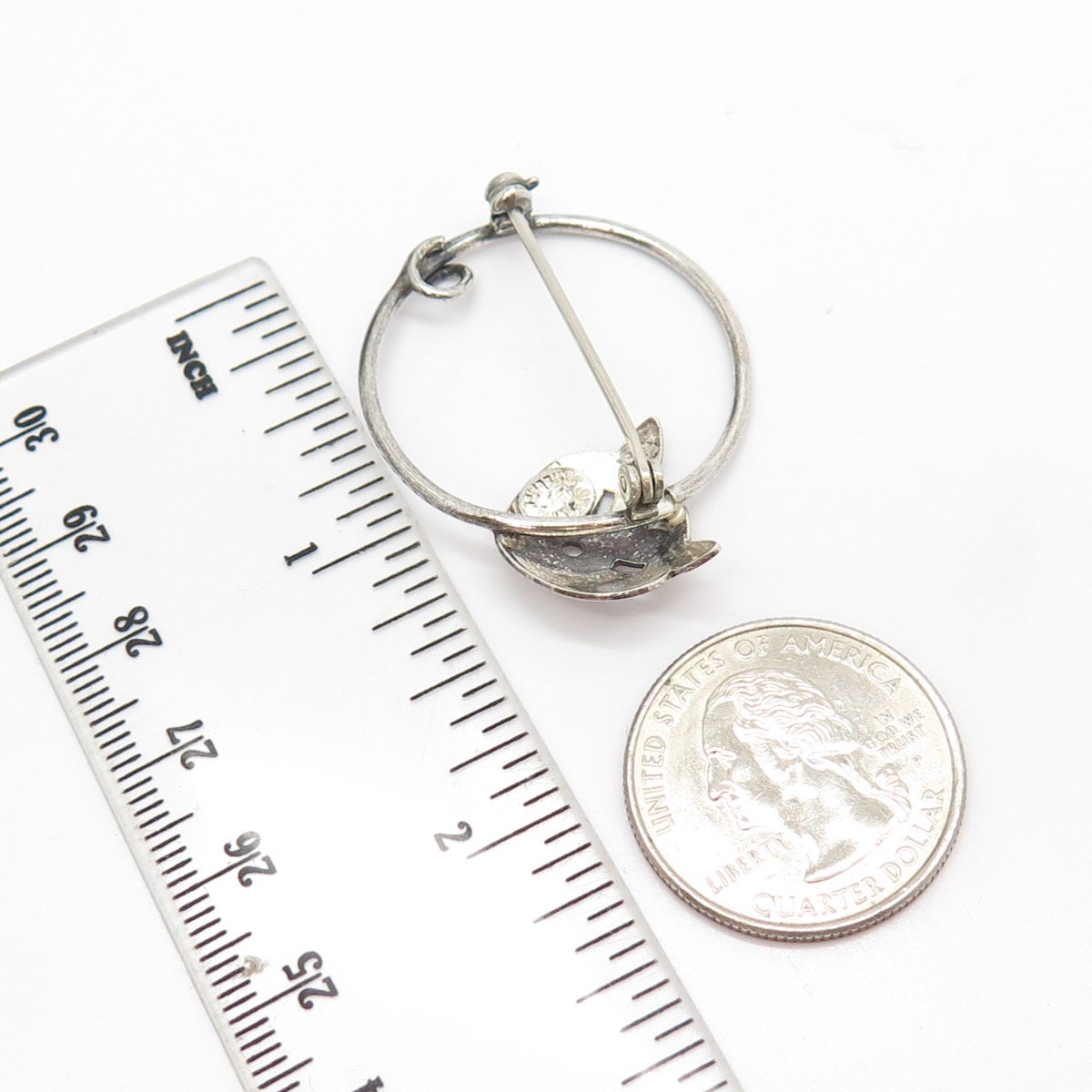 925 Sterling Silver Vintage Jewelart Cat Round Pin Brooch - Etsy