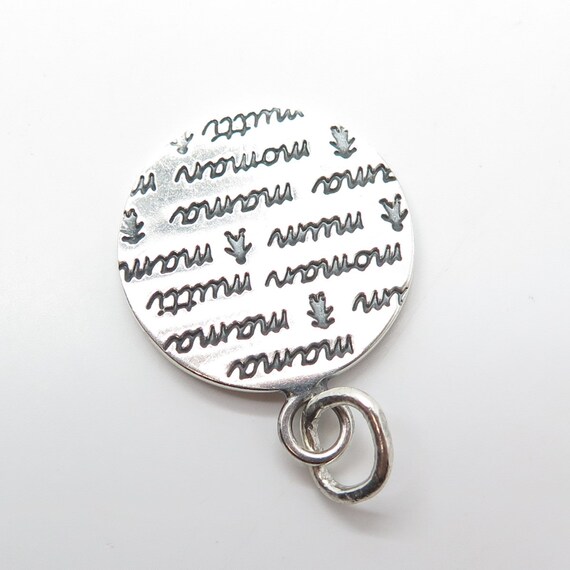 925 Sterling Silver Vintage "mama mama mama" Roun… - image 6