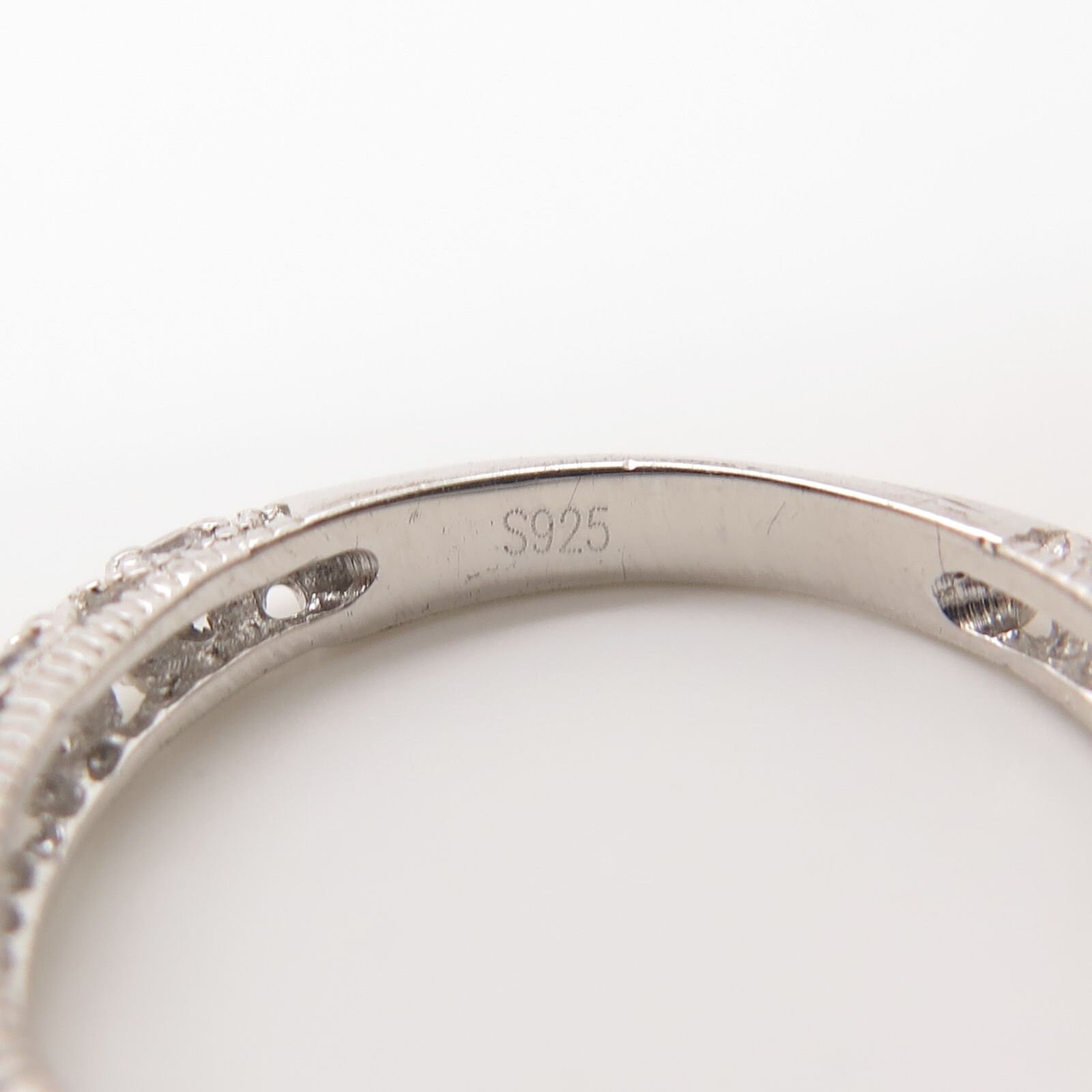 925 Sterling Silver C Z Heart Love Ring Size 7 | Etsy