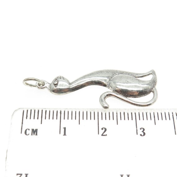 925 Sterling Silver Vintage Egyptian Mau Cat Pend… - image 3