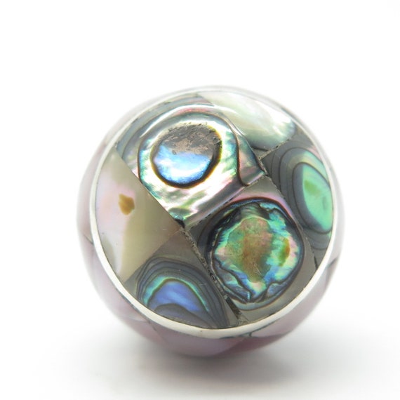 925 Sterling Silver Vintage Mother-of-Pearl and A… - image 5