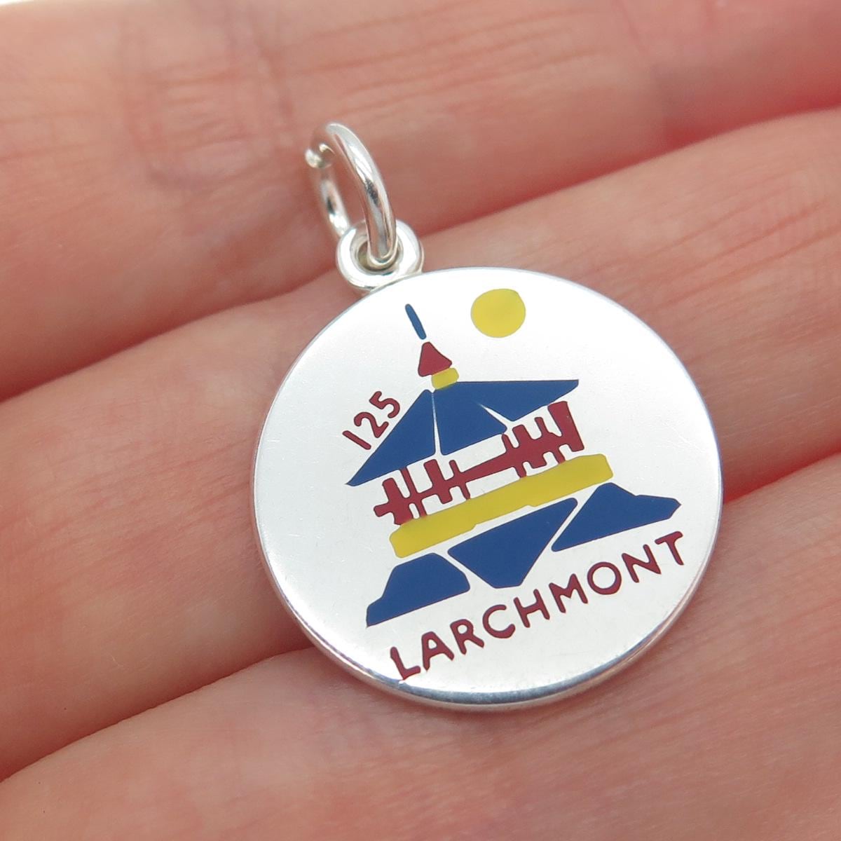 アクセサリー CHARLES THOMAE PENDANT STERLING SILVER CHARLES THOMAE 925 Sterling Silver Vintage Enamel Larchmont Charm