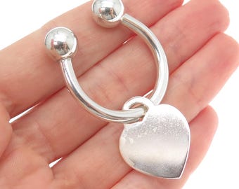 TIFFANY & CO. 925 Sterling Silver Vintage 2001 Heart Tag Screw