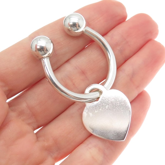 TIFFANY & CO. 925 Sterling Silver Vintage 2001 Heart Tag Screw