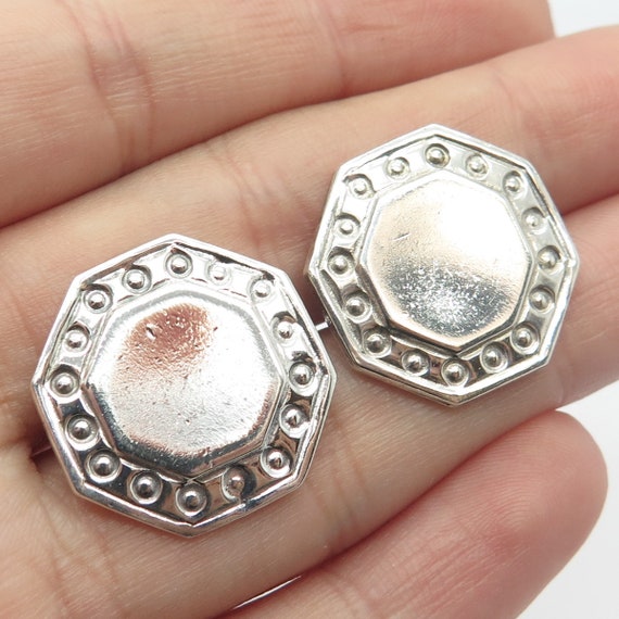 925 Sterling Silver Vintage Modernist Cufflinks - image 1