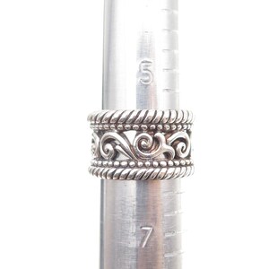 BRIGHTON 925 Sterling Silver Vintage Swirl Oxidized Ring Size 6.25 afbeelding 8