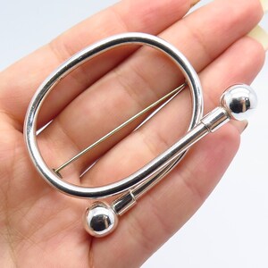 925 Sterling Silver Vintage Modernist Pin Brooch