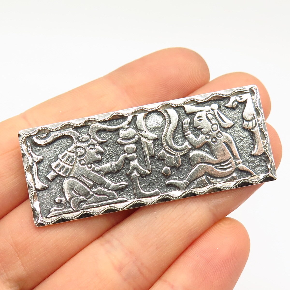 900 Coin Silver Vintage Guatemala Tribal Pin Brooch - Etsy 日本