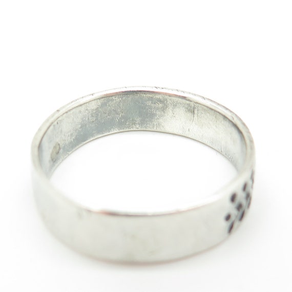 925 Sterling Silver Vintage Woven Band Oxidized R… - image 5