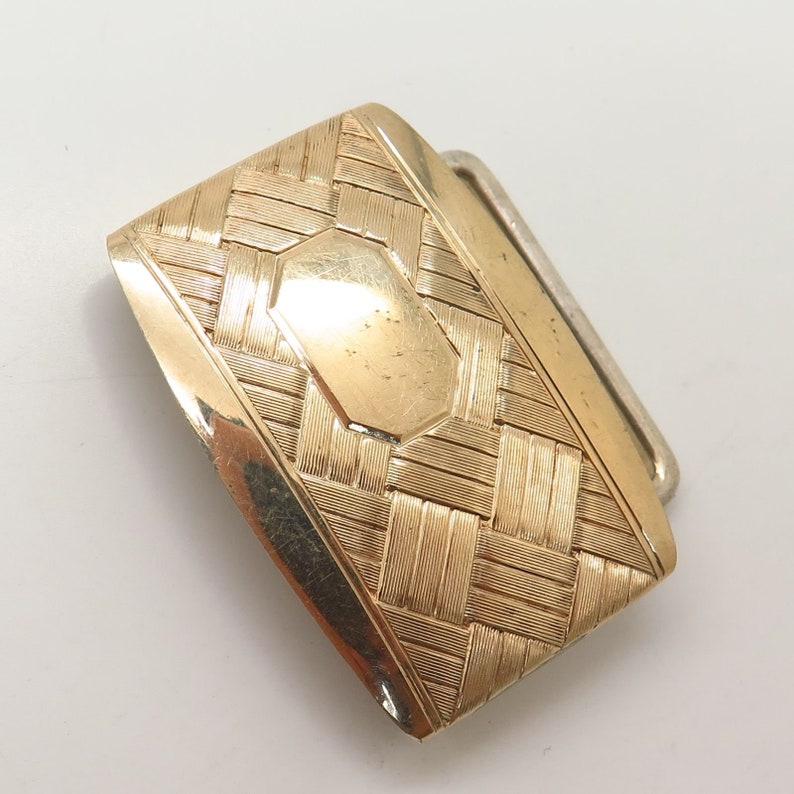 925 Sterling Silver Hadley Quality Co Gold Plated Belt Buckle