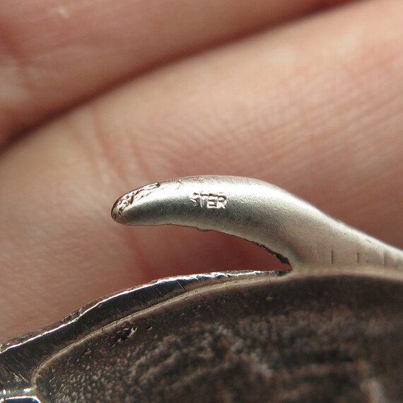 925 Sterling Silver Vintage Penguin Pin Brooch - image 8