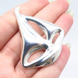 925 Sterling Silver Vintage Mexico Modernist Pin Brooch