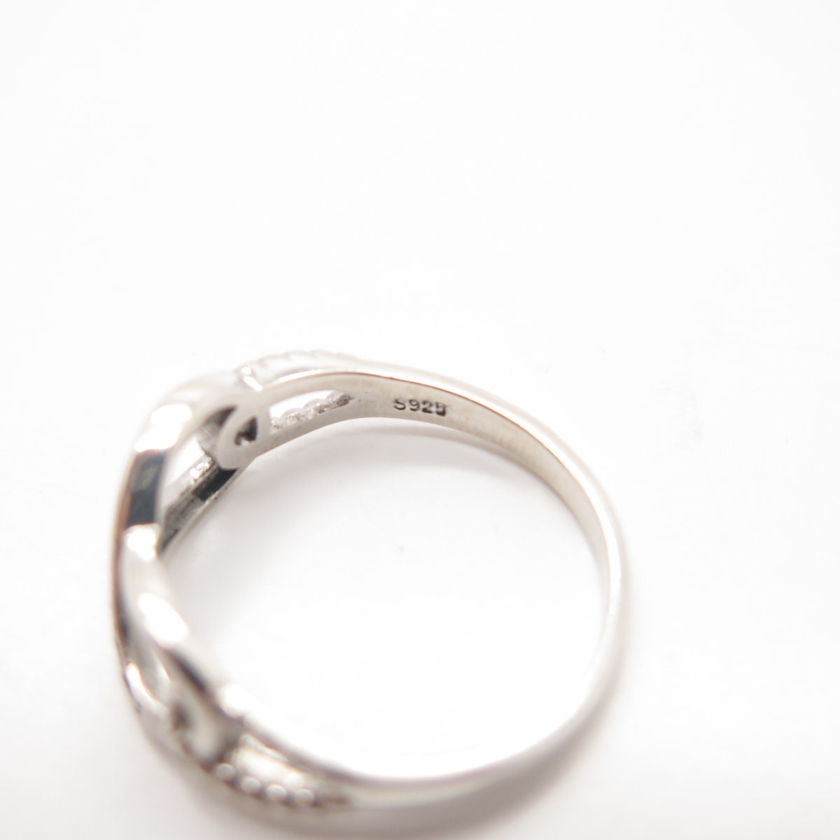 925 Sterling Silver Vintage C Z Infinity Ring Size 7 - Etsy 925 Sterling Silver Vintage C Z Infinity Ring Size 7 - Etsy