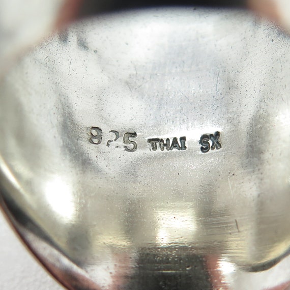 925 Sterling Silver Vintage Engraved Statement Ri… - image 7