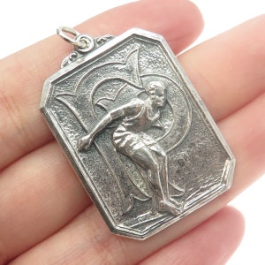 Antique Swim Medal Silver - Etsy