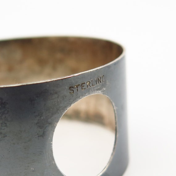 925 Sterling Silver Vintage Napkin Ring - image 8