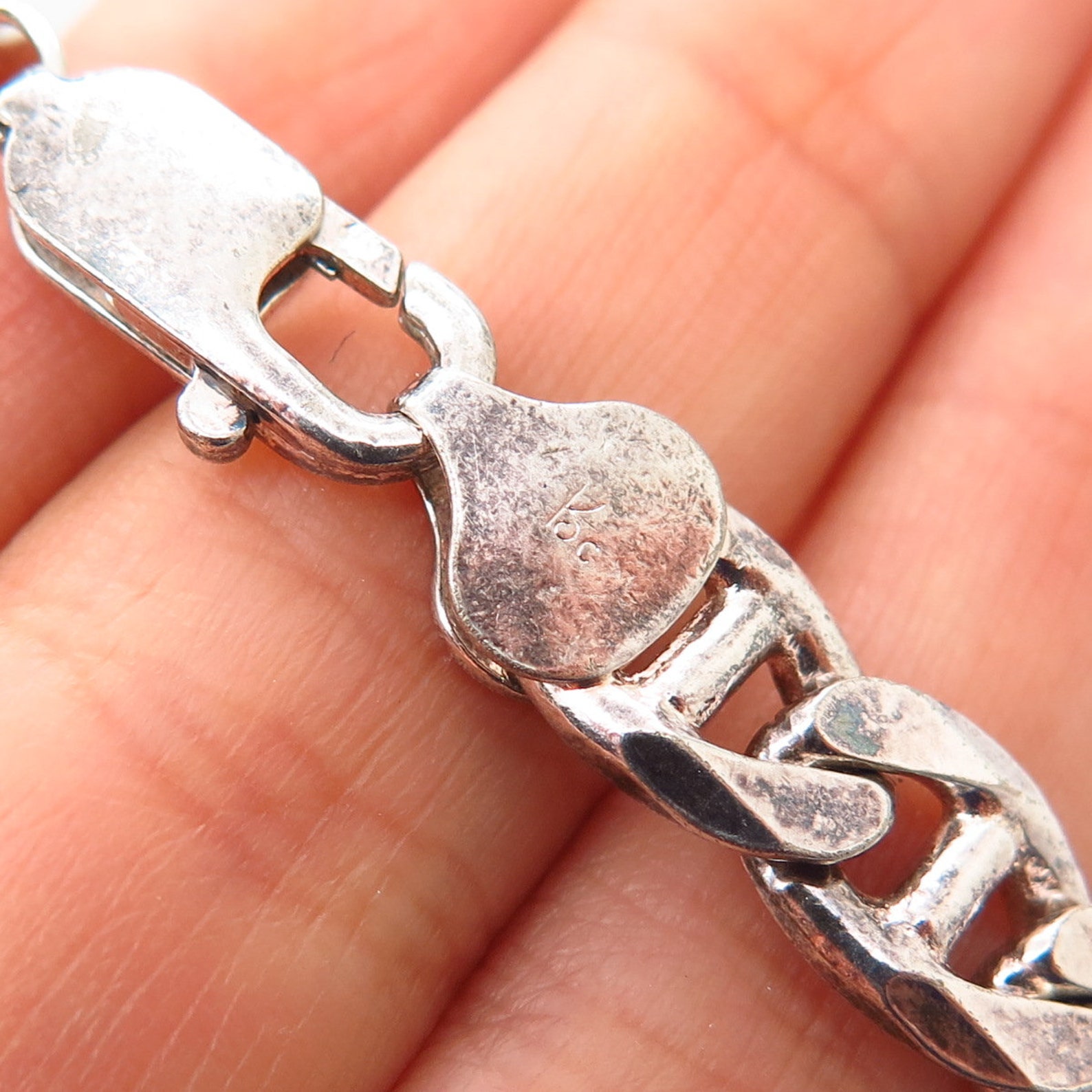 925 Sterling Silver Italy Heavy Thick Anchor Mariner Chain Etsy