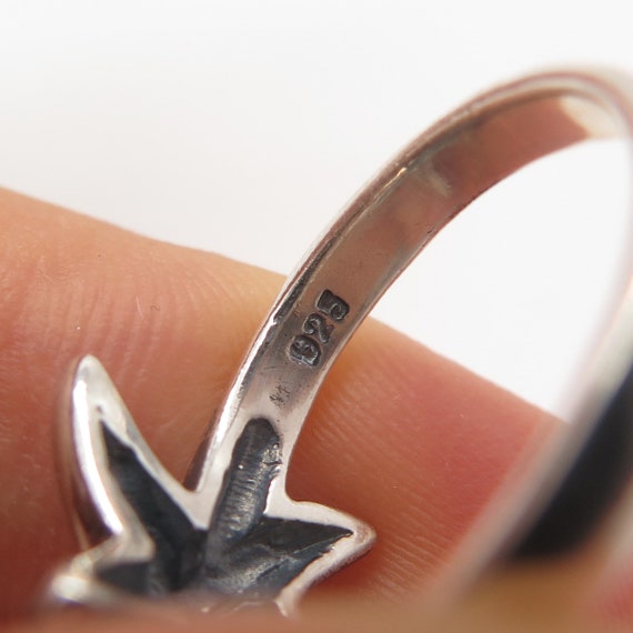925 Sterling Silver Vintage Starfish Ring Size 6.… - image 7