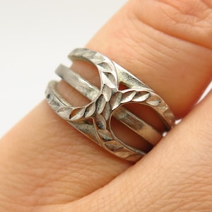 925 Sterling Silver Crossover / &quot;X&quot; Ring Size 6