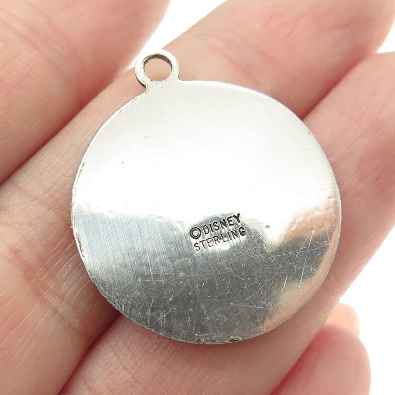 DISNEY 925 Sterling Silver Vintage Walt Disney World Mickey Mouse Pendant immagine 2